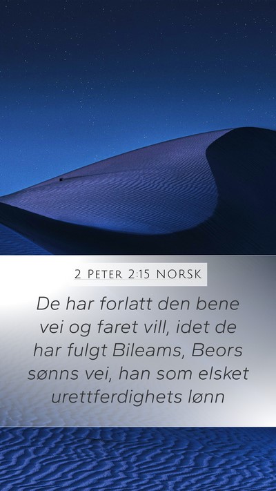 2 Peter 2:15 NORSK Bible Verse Image