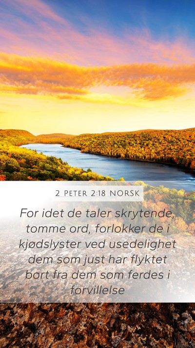 2 Peter 2:18 NORSK Bible Verse Image
