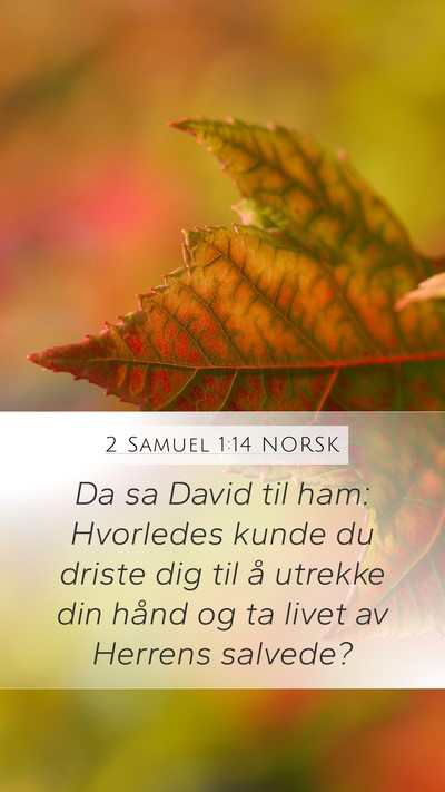 2 Samuel 1:14 NORSK Bible Verse Image