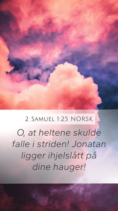2 Samuel 1:25 NORSK Bible Verse Image