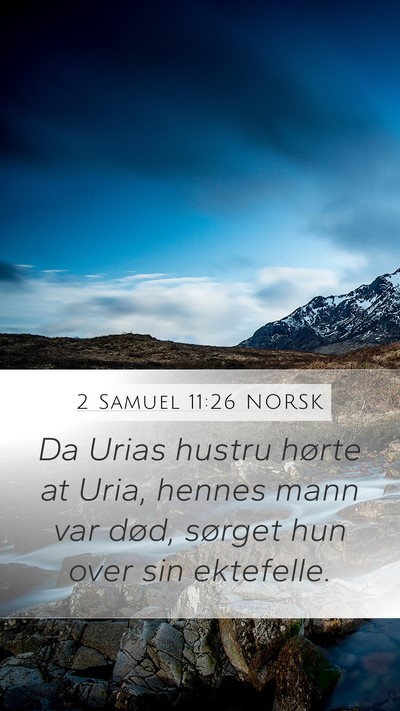 2 Samuel 11:26 NORSK Bible Verse Image