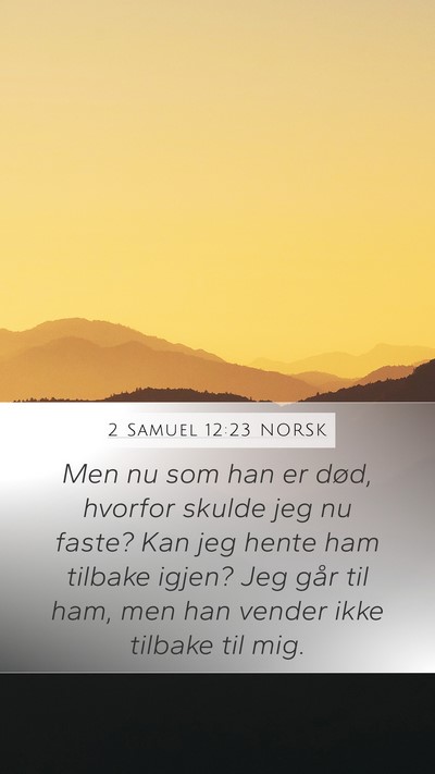 2 Samuel 12:23 NORSK Mobile Phone Wallpaper - Men nu som han er død, hvorfor skulde jeg nu - Mobile Bible Verse Wallpaper