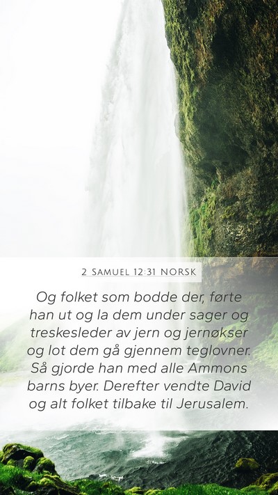 2 Samuel 12:31 NORSK Bible Verse Image