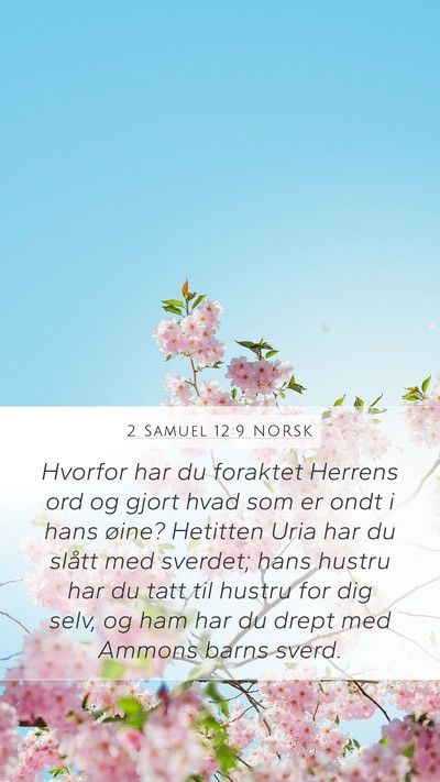 2 Samuel 12:9 NORSK Bible Verse Image