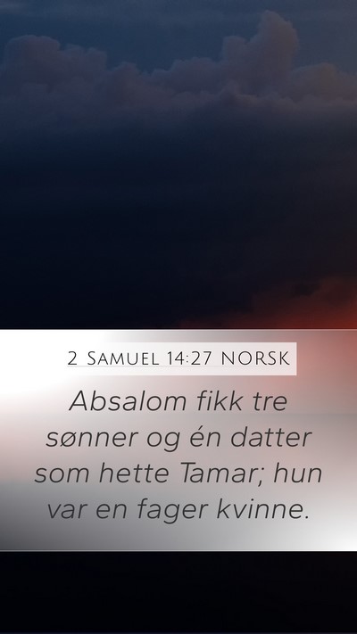 2 Samuel 14:27 NORSK Bible Verse Image