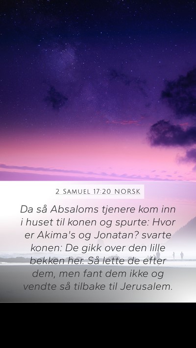 2 Samuel 17:20 NORSK Bible Verse Image