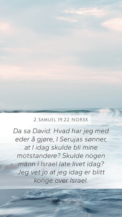 2 Samuel 19:22 NORSK Bible Verse Image