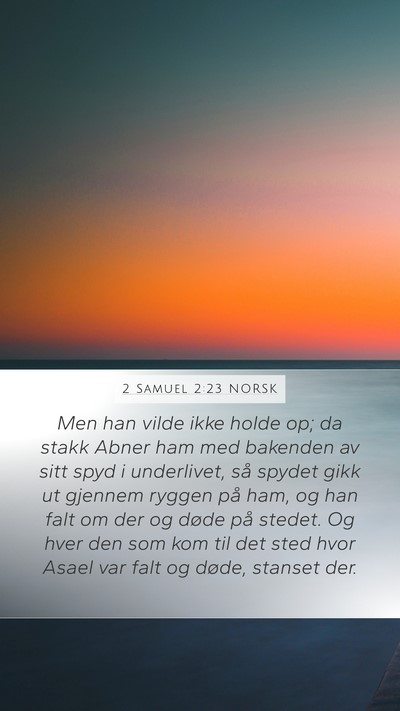 2 Samuel 2:23 NORSK Bible Verse Image