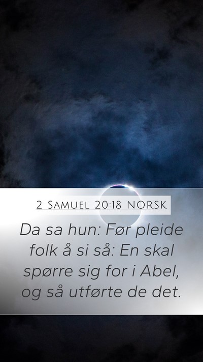 2 Samuel 20:18 NORSK Bible Verse Image