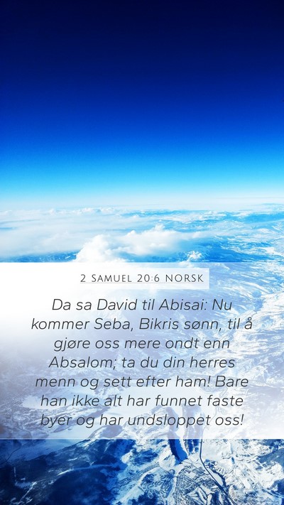 2 Samuel 20:6 NORSK Bible Verse Image