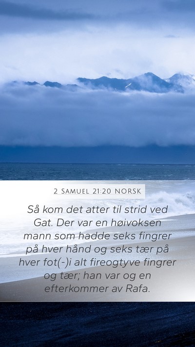 2 Samuel 21:20 NORSK Bible Verse Image