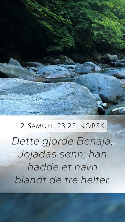 2 Samuel 23:22 NORSK Bible Verse Image