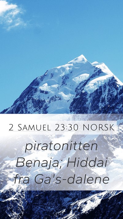 2 Samuel 23:30 NORSK Bible Verse Image
