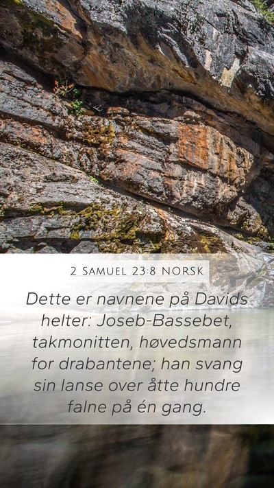 2 Samuel 23:8 NORSK Bible Verse Image
