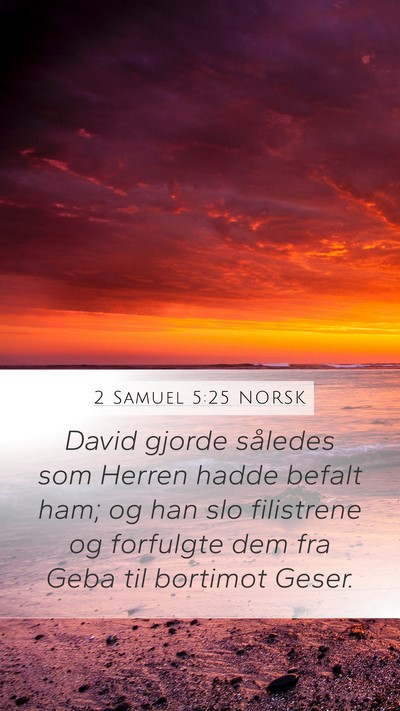 2 Samuel 5:25 NORSK Bible Verse Image