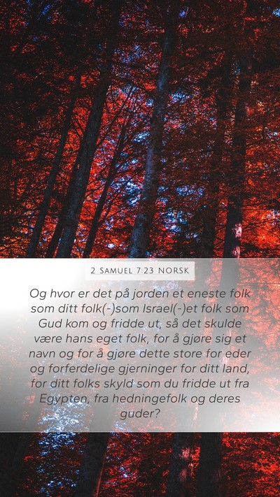 2 Samuel 7:23 NORSK Bible Verse Image
