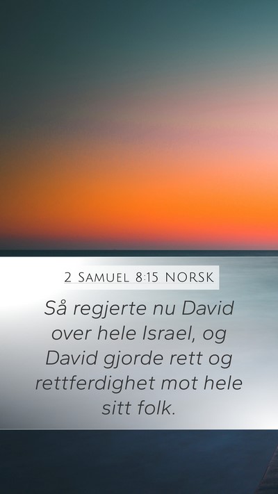 2 Samuel 8:15 NORSK Bible Verse Image