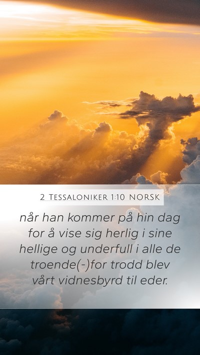 2 Tessaloniker 1:10 NORSK Bible Verse Image