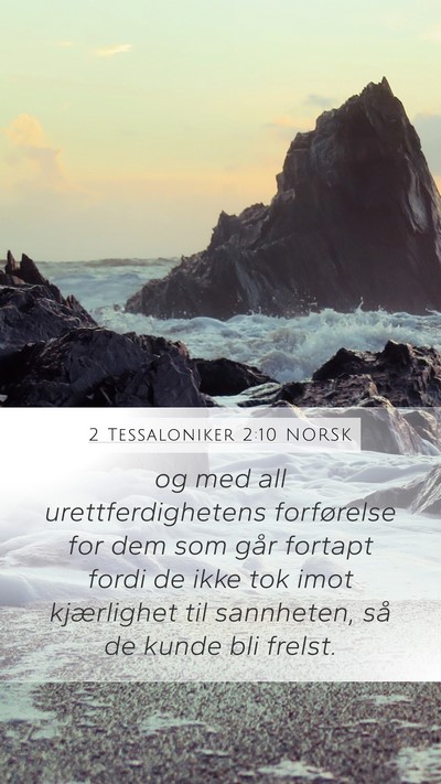 2 Tessaloniker 2:10 NORSK Bible Verse Image