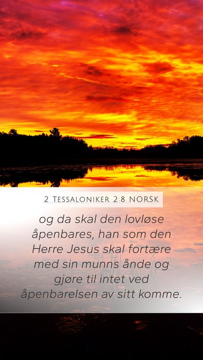 2 Tessaloniker 2:8 NORSK Bible Verse Image