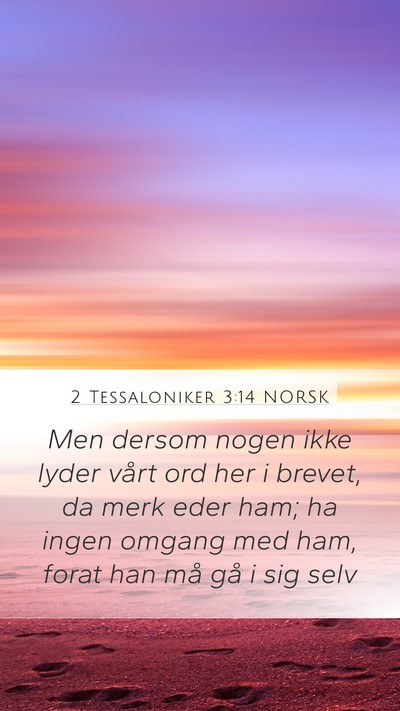 2 Tessaloniker 3:14 NORSK Bible Verse Image