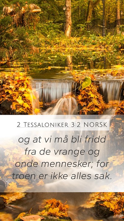 2 Tessaloniker 3:2 NORSK Bible Verse Image