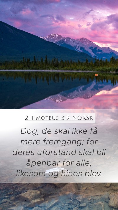 2 Timoteus 3:9 NORSK Bible Verse Image