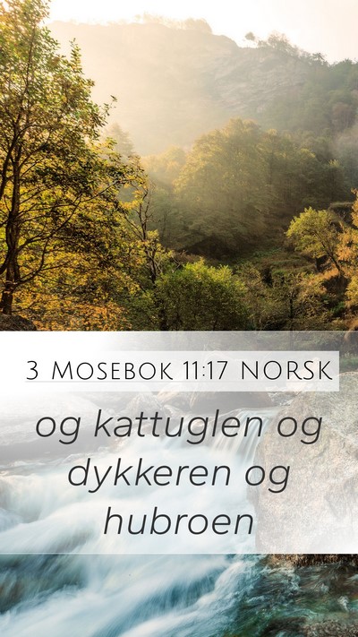 3 Mosebok 11:17 NORSK Mobile Phone Wallpaper - og kattuglen og dykkeren og - Mobile Bible Verse Wallpaper