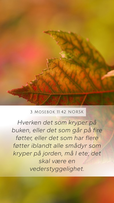 3 Mosebok 11:42 NORSK Bible Verse Image