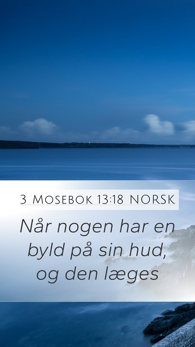 3 Mosebok 13:18 NORSK Mobile Phone Wallpaper - Når nogen har en byld på sin hud, og den - Mobile Bible Verse Wallpaper