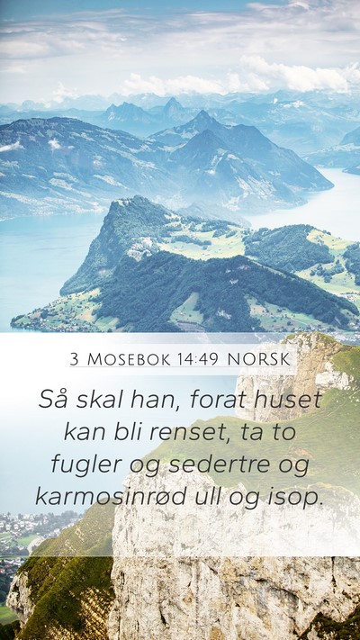 3 Mosebok 14:49 NORSK Bible Verse Image