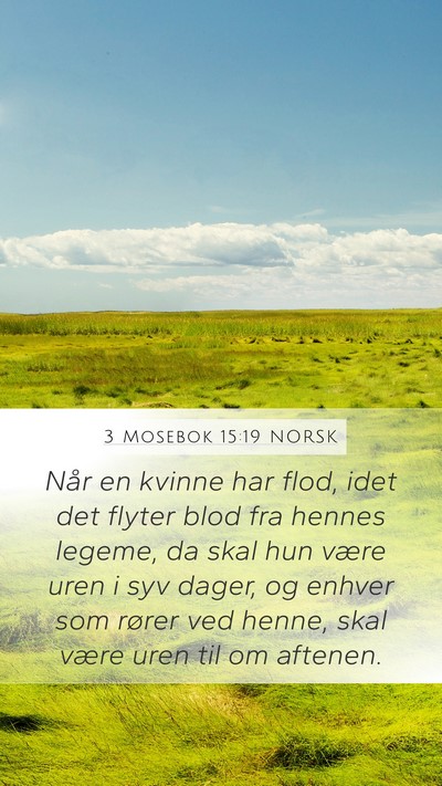 3 Mosebok 15:19 NORSK Bible Verse Image