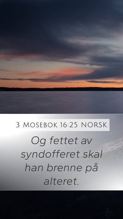 3 Mosebok 16:25 NORSK Bible Verse Image