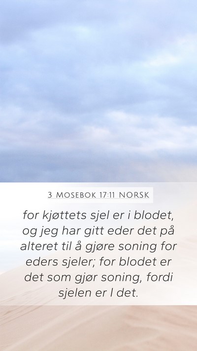 3 Mosebok 17:11 NORSK Bible Verse Image