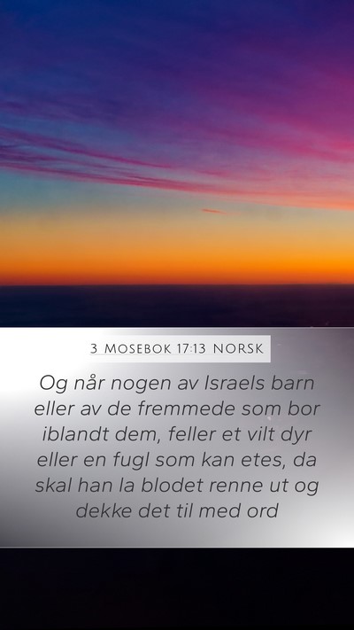 3 Mosebok 17:13 NORSK Bible Verse Image