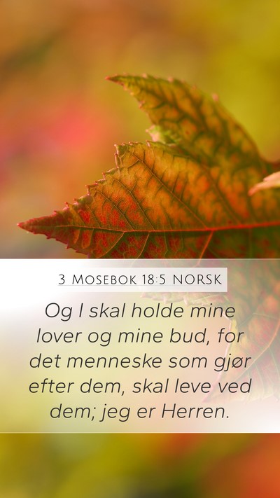 3 Mosebok 18:5 NORSK Bible Verse Image