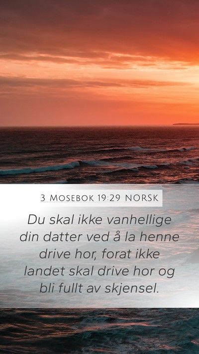 3 Mosebok 19:29 NORSK Bible Verse Image