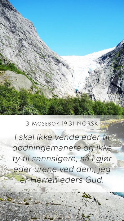 3 Mosebok 19:31 NORSK Bible Verse Image