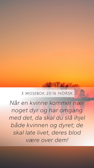 3 Mosebok 20:16 NORSK Bible Verse Image