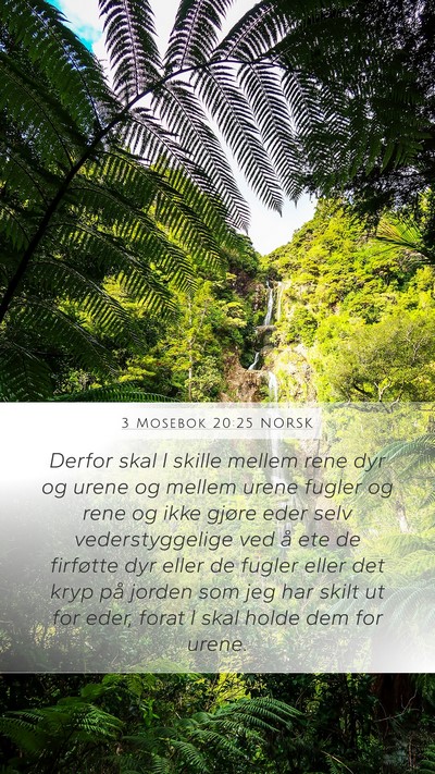 3 Mosebok 20:25 NORSK Bible Verse Image