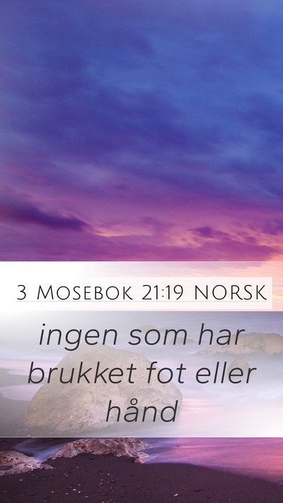 3 Mosebok 21:19 NORSK Mobile Phone Wallpaper - ingen som har brukket fot eller - Mobile Bible Verse Wallpaper