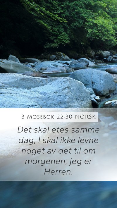 3 Mosebok 22:30 NORSK Bible Verse Image