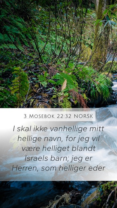 3 Mosebok 22:32 NORSK Bible Verse Image