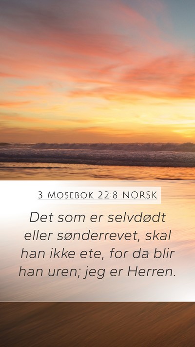 3 Mosebok 22:8 NORSK Bible Verse Image