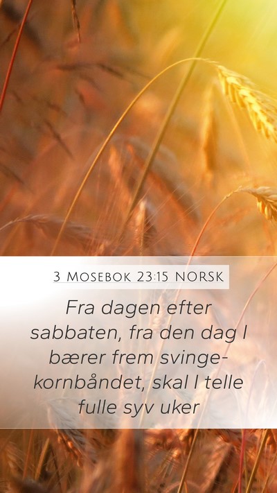 3 Mosebok 23:15 NORSK Bible Verse Image