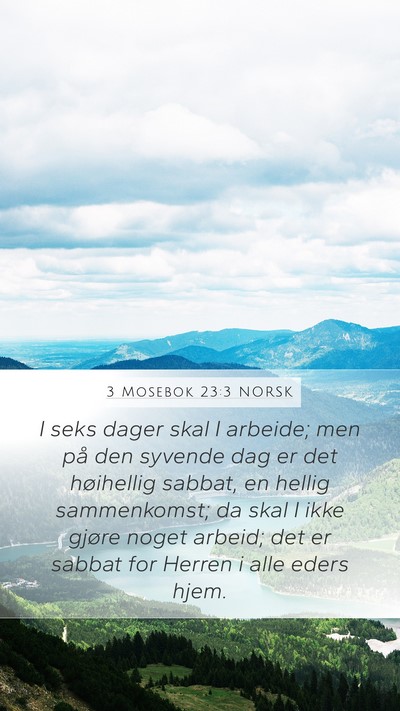 3 Mosebok 23:3 NORSK Bible Verse Image