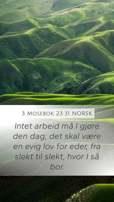 3 Mosebok 23:31 NORSK Bible Verse Image