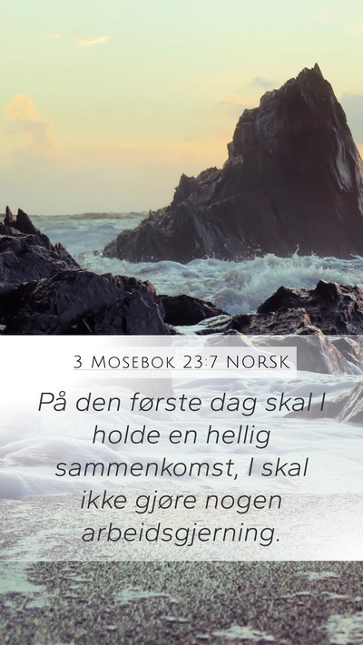 3 Mosebok 23:7 NORSK Bible Verse Image