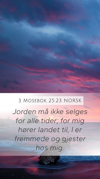 3 Mosebok 25:23 NORSK Bible Verse Image