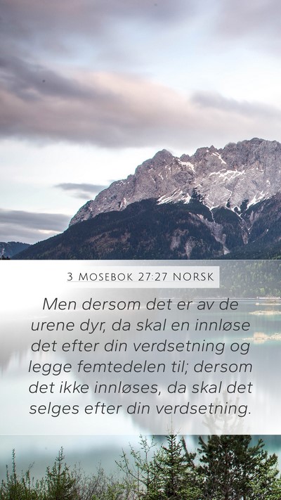 3 Mosebok 27:27 NORSK Bible Verse Image